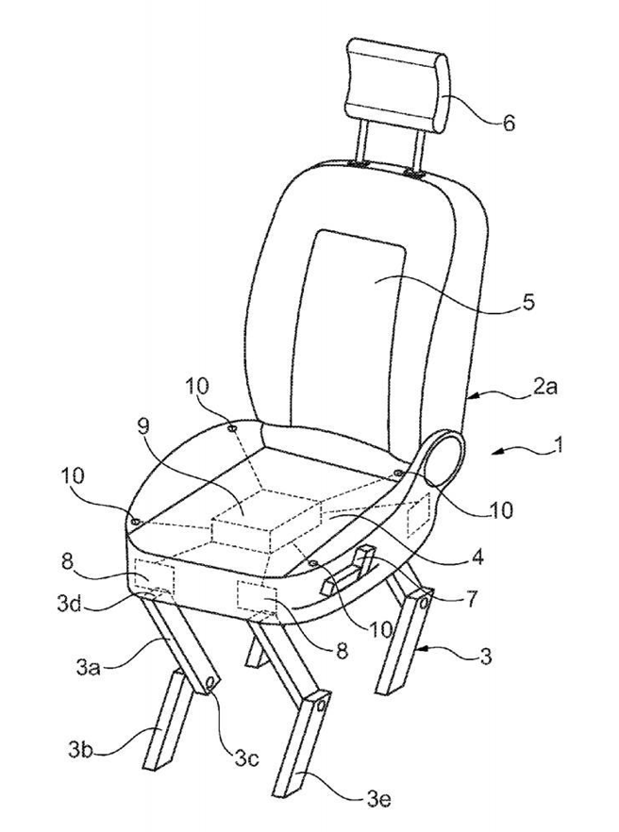 car seat with legs