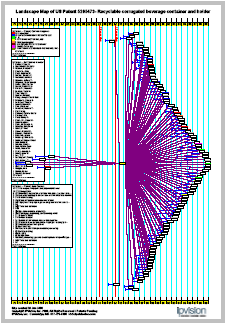 Patent landscape map of Starbucks coffee cup sleeve patent